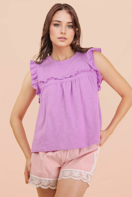Ruffle Detail Top