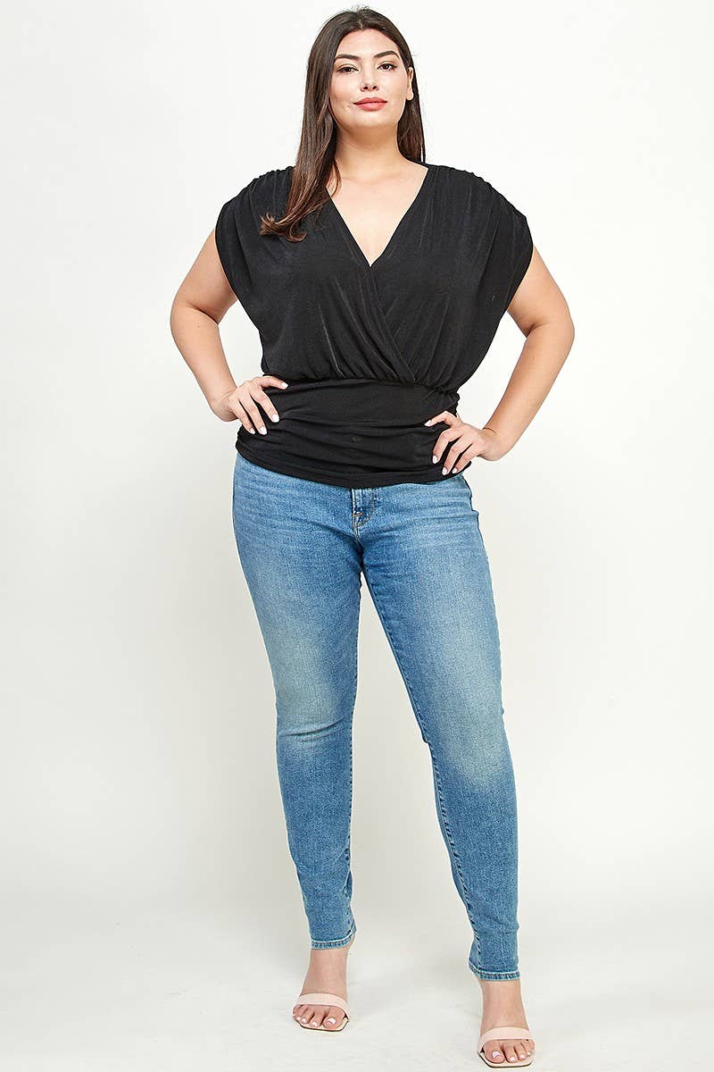 Slinky Knit Ruched Top