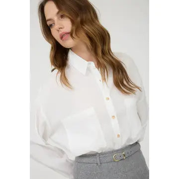 Oversized Button Down Long Sleeve Shirt