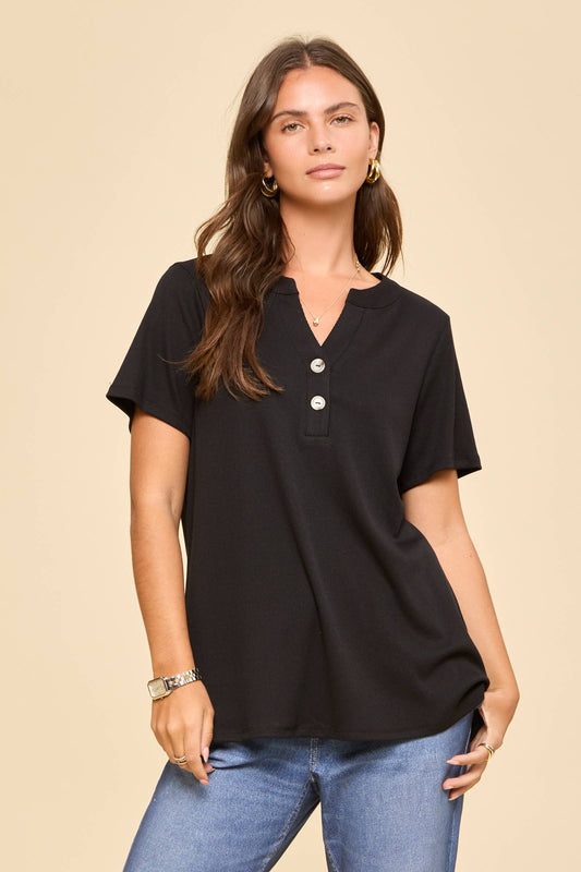 Baby Ribbed Boyfriend Knit Top