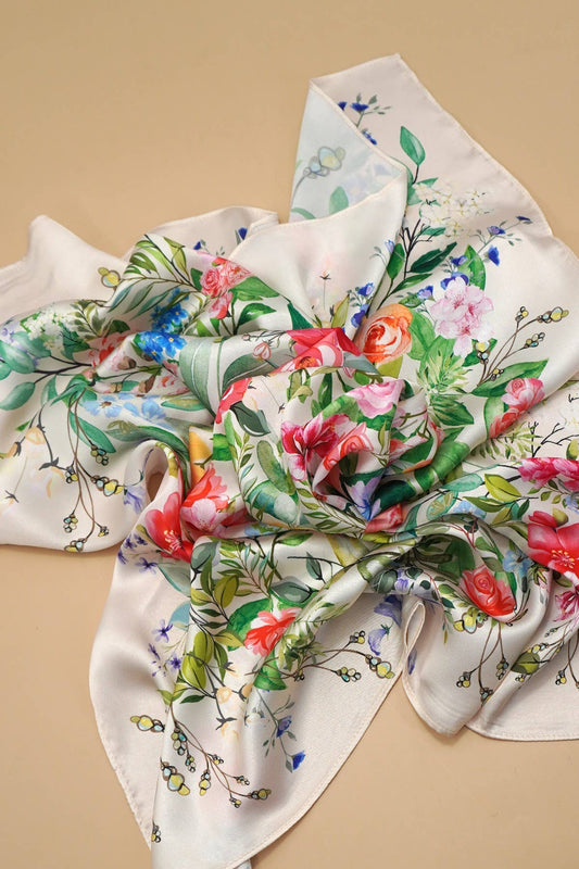 Floral Silky Scarf
