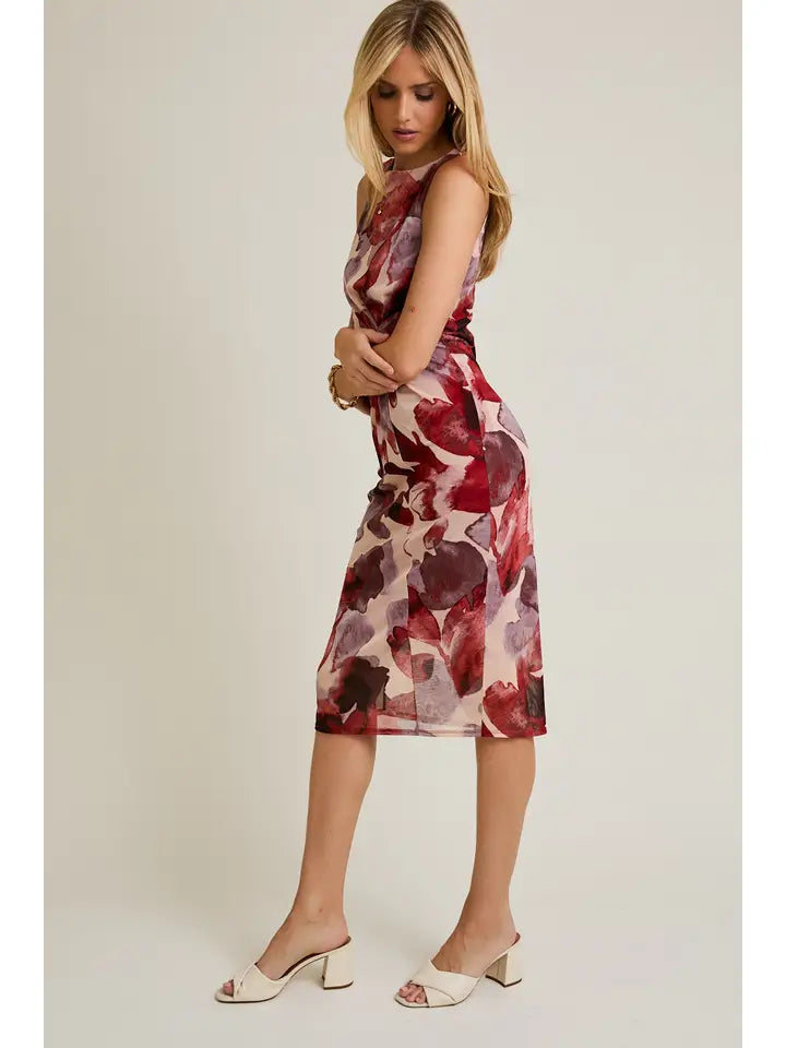 Boat Neck Twist Dress