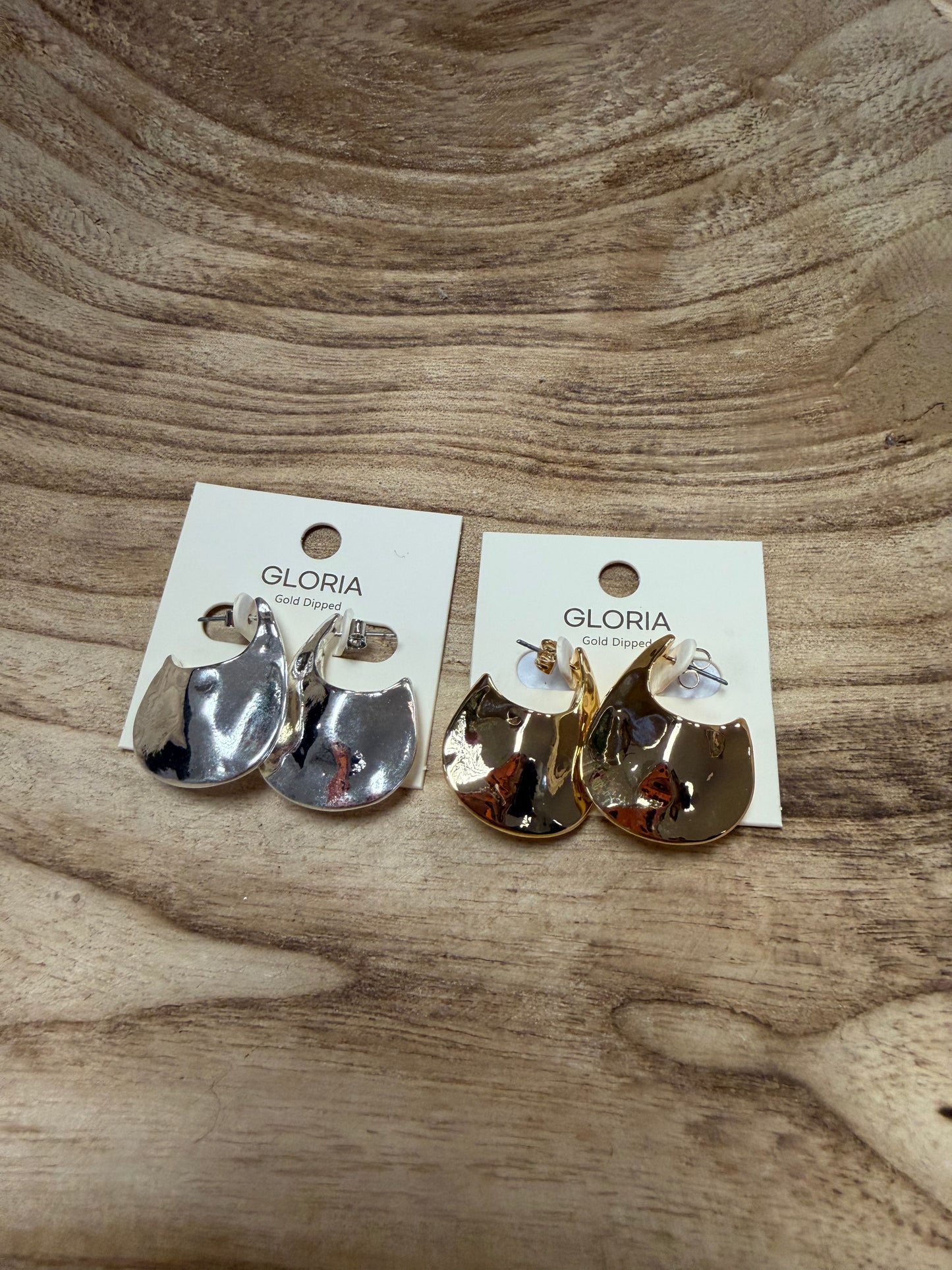 Hammered Open Hoops
