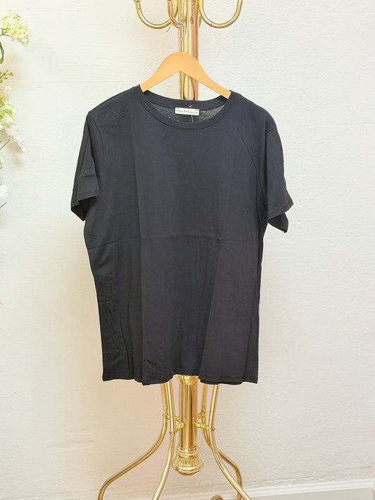 Cotton Boyfriend Round Neck Tee