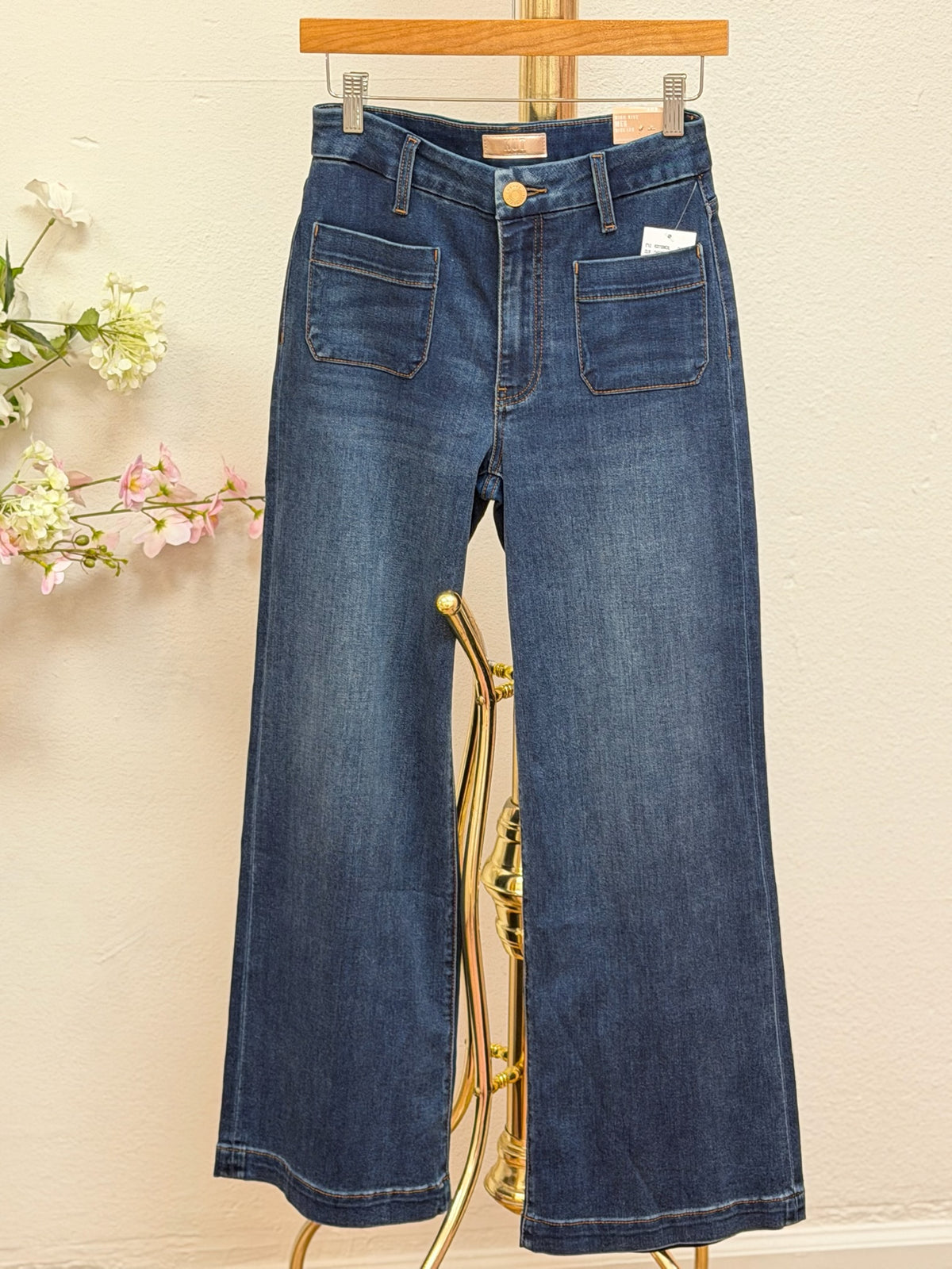 Kut Meg High Rise Wide Leg w/Patch Pockets Reg Hem