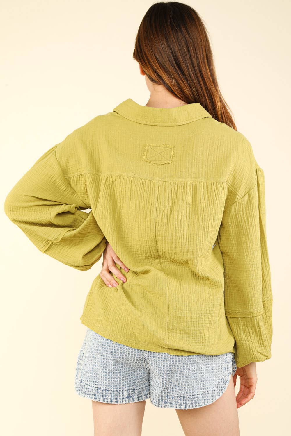 Oversized Gauze Woven Top
