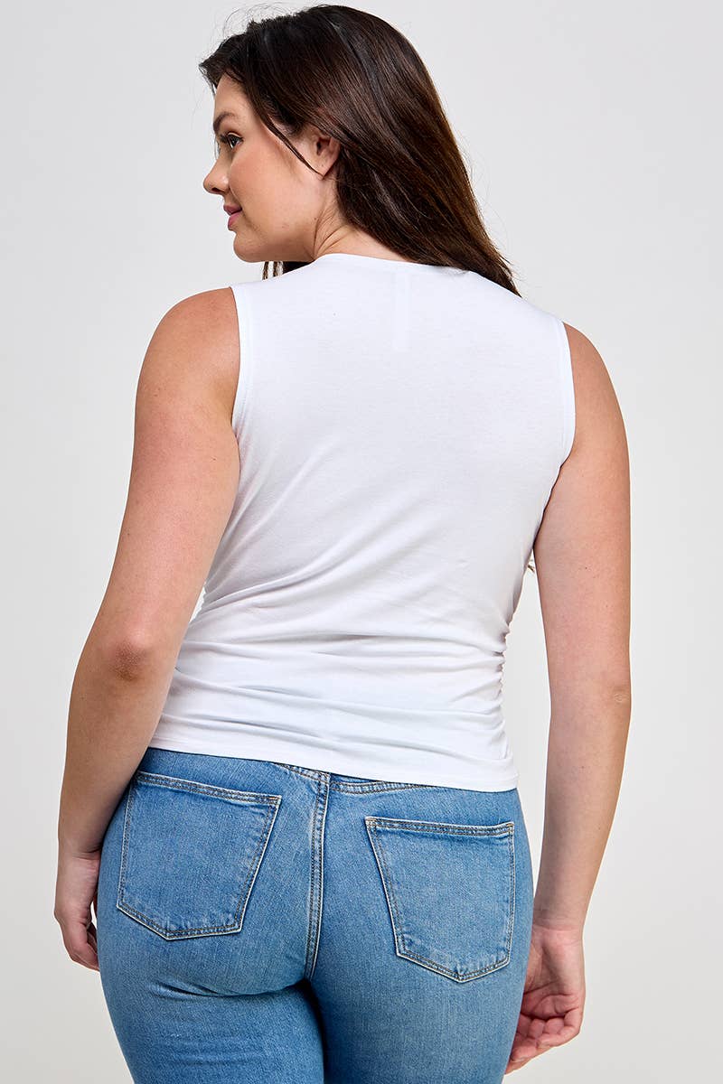 Sleeveless V-Neck Top