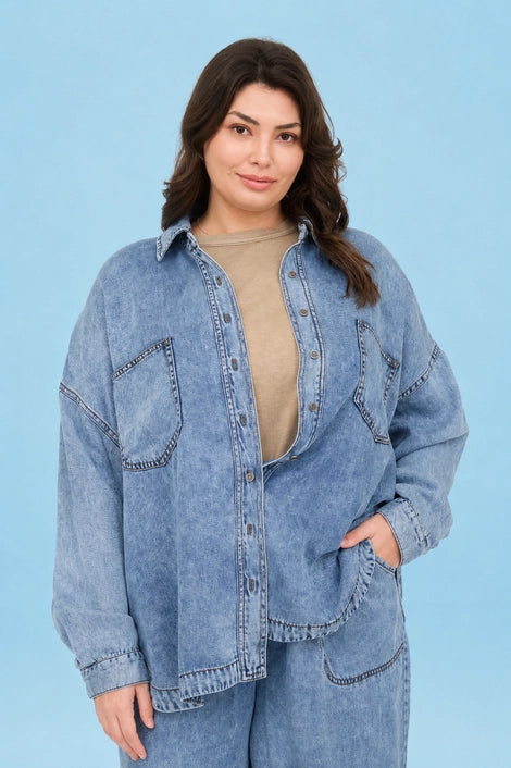 Washed Chambray Button Down