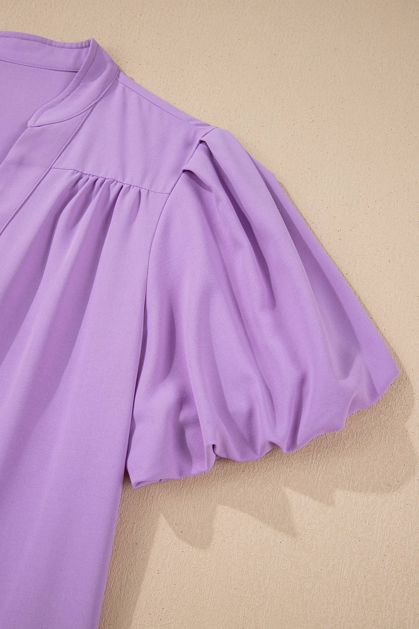 V Puff Sleeve Blouse