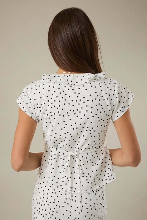 Ruffle Polka Dot Top