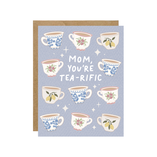 Tea-Rific Mom Vintage Mother's Day Card