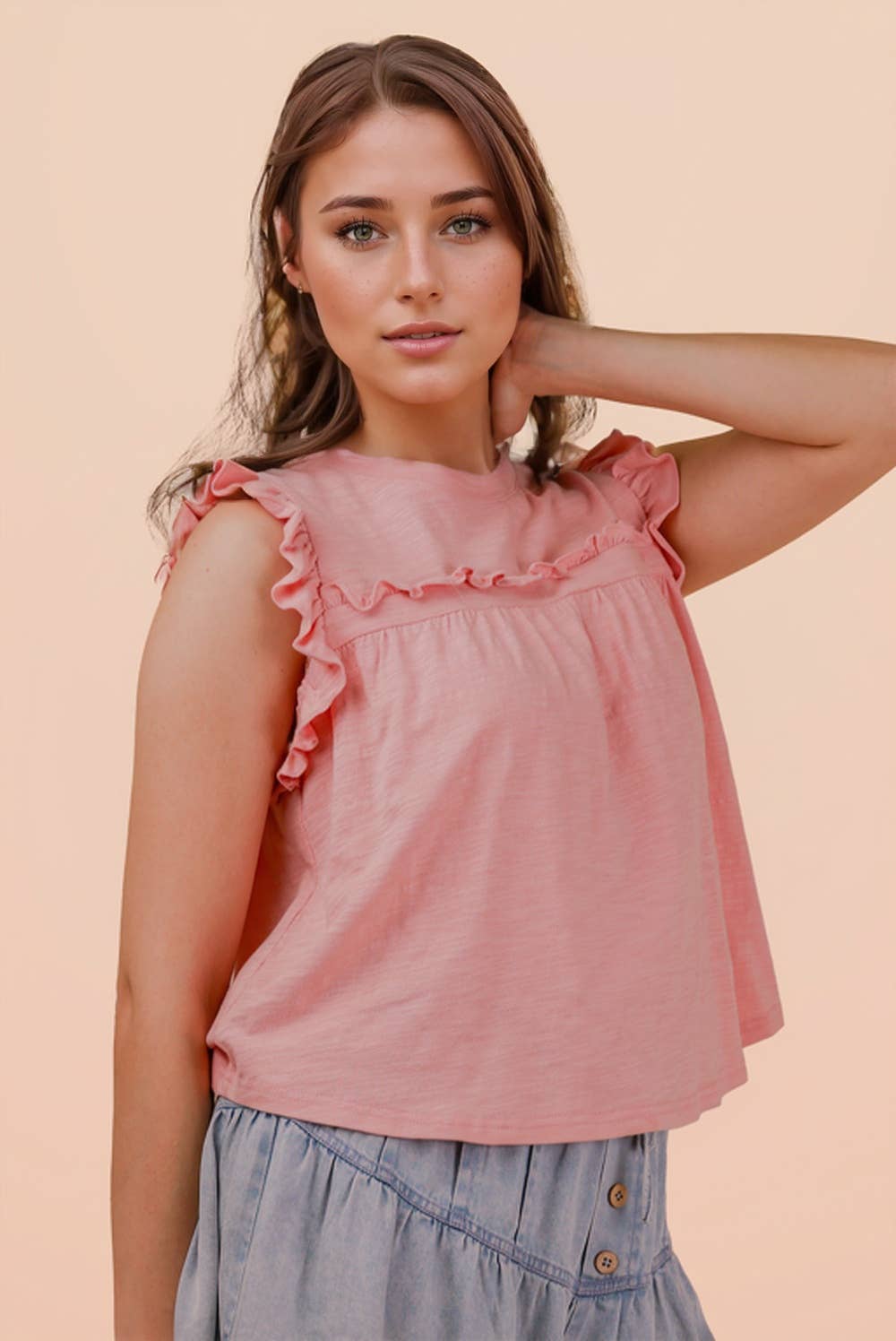Ruffle Detail Top