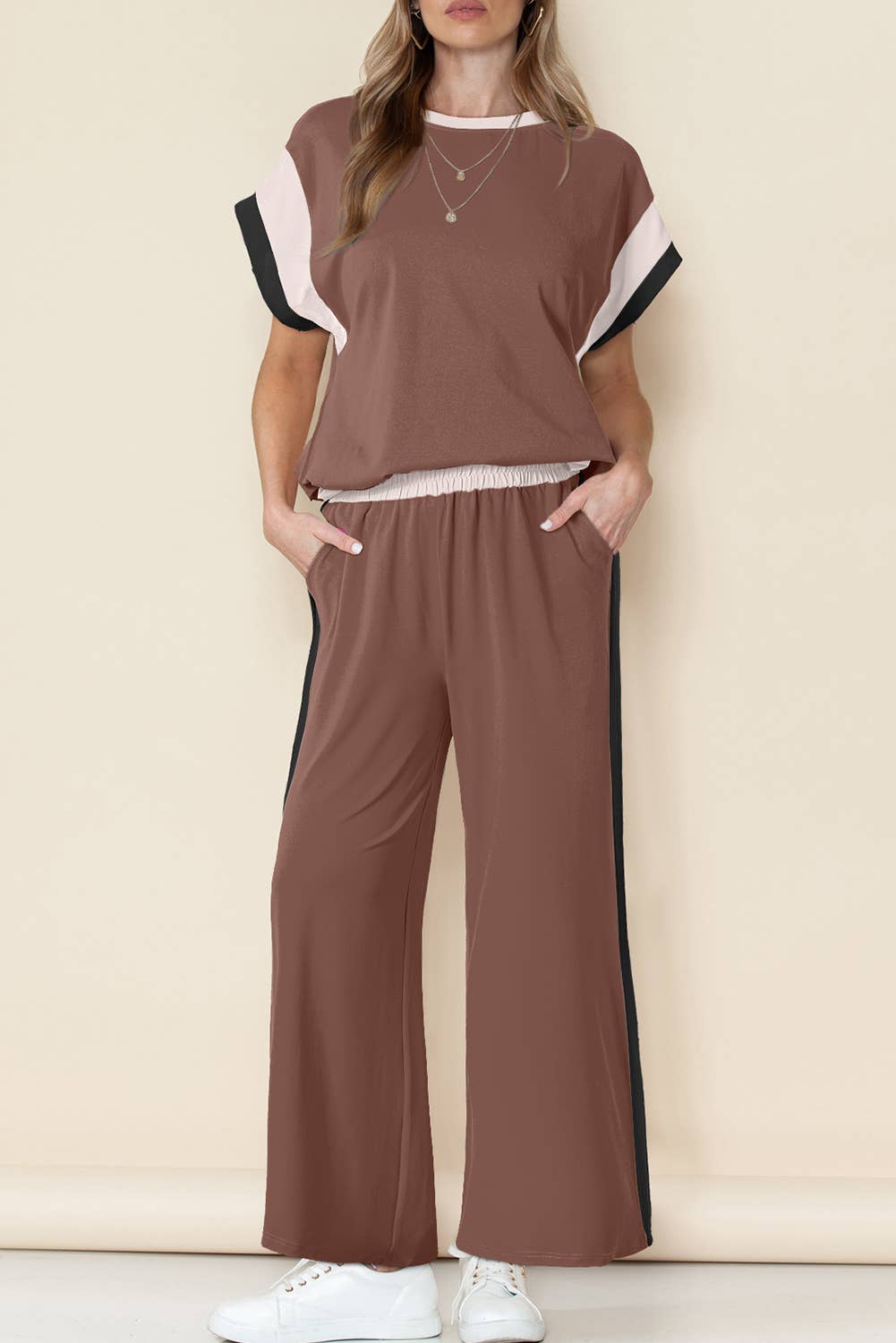 Color Block Casual Set