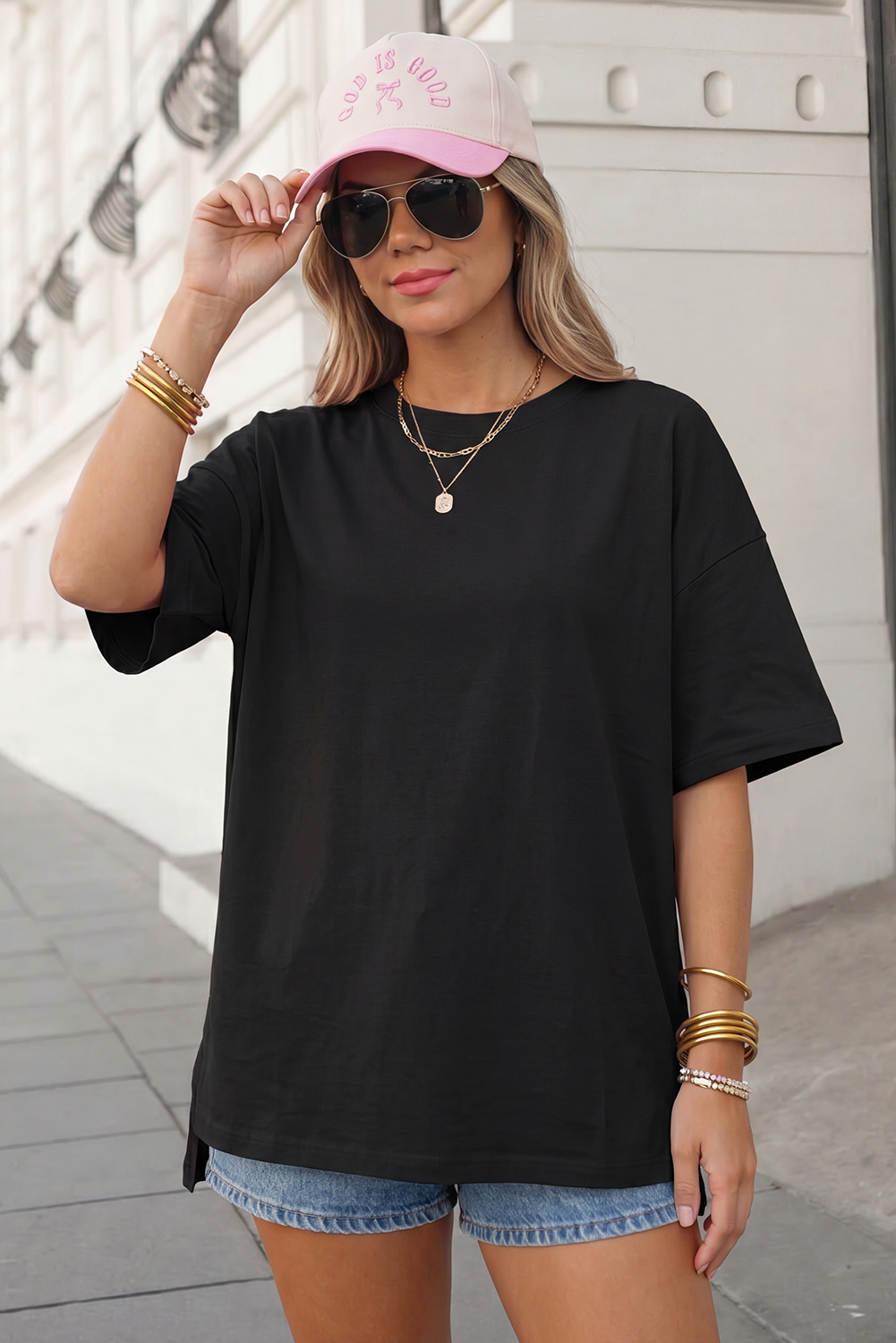 Loose Half Sleeve T Shirt