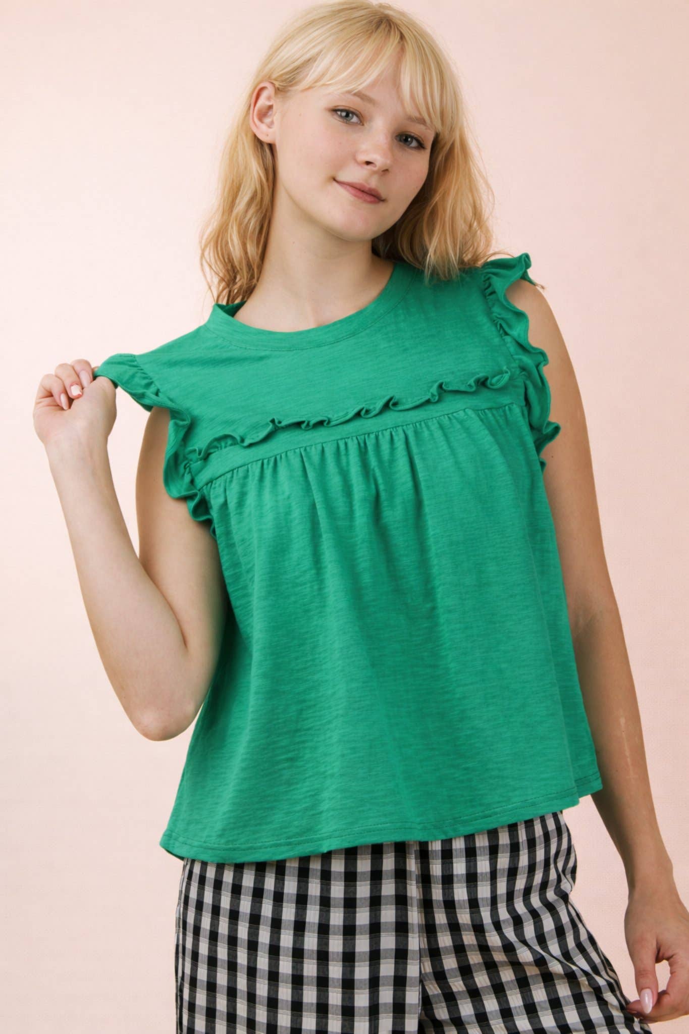 Ruffle Detail Top