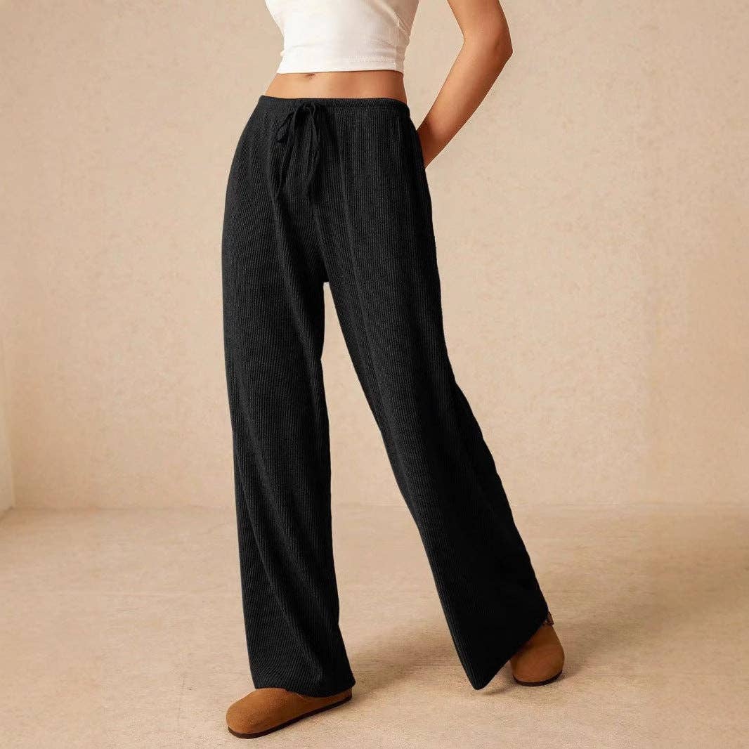 Ribbed Wide Leg Pants