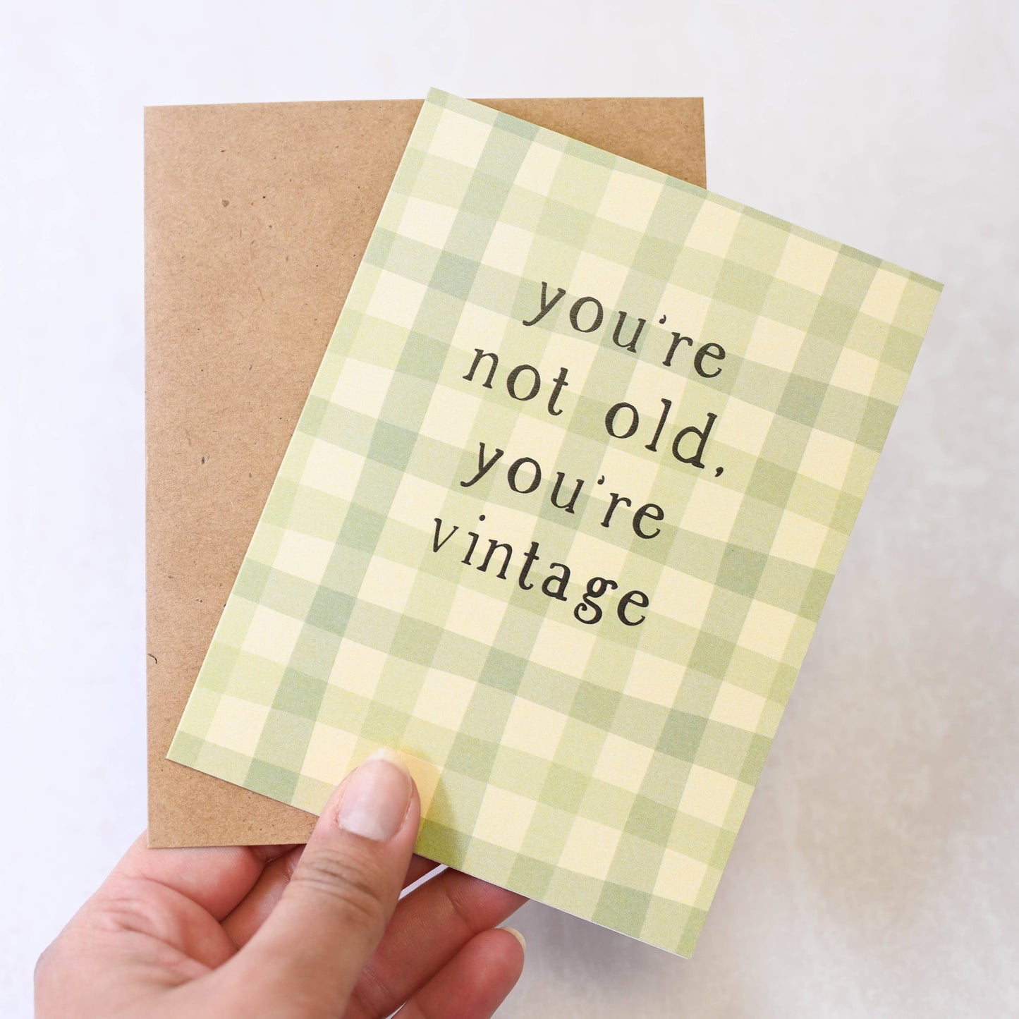 You're Vintage Plaid Birthday Card