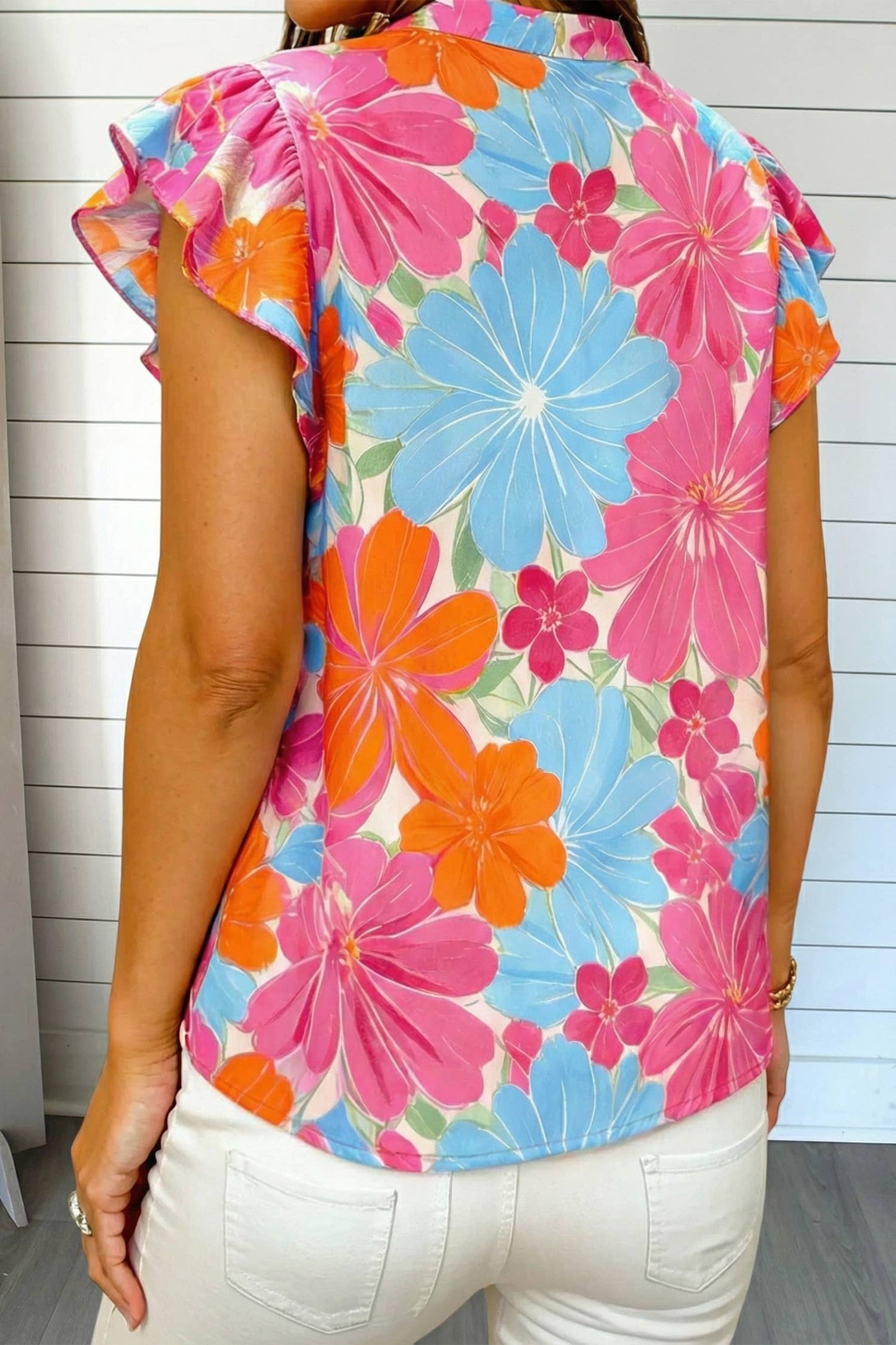 Floral Ruffle Blouse