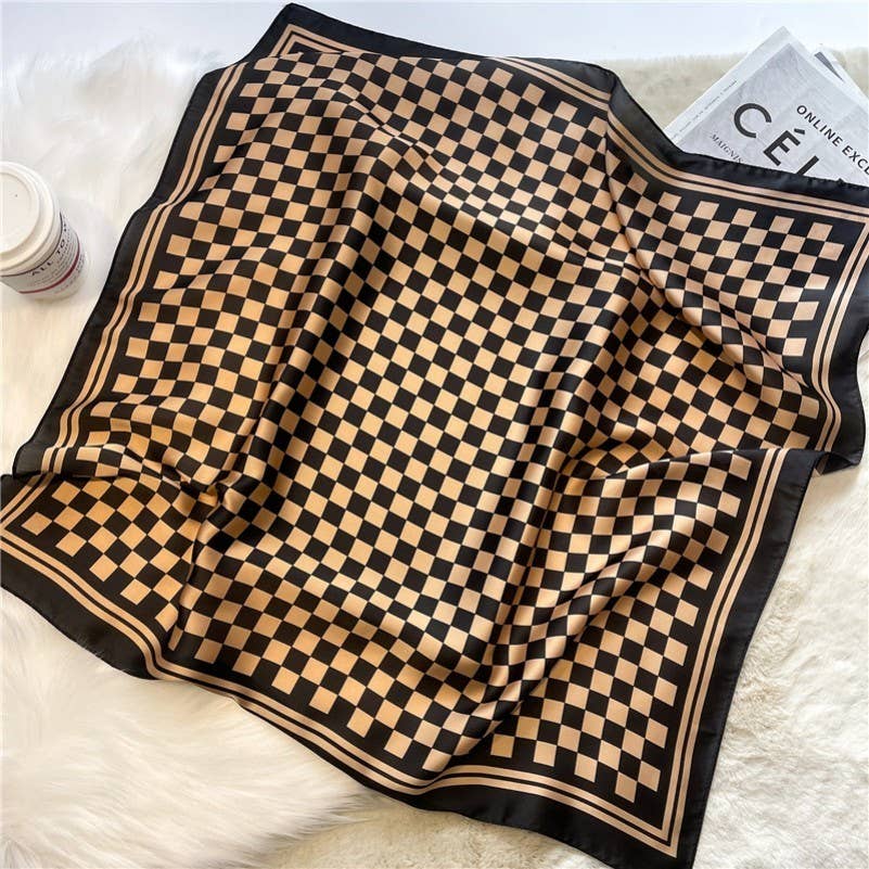 Checker Print Scarf