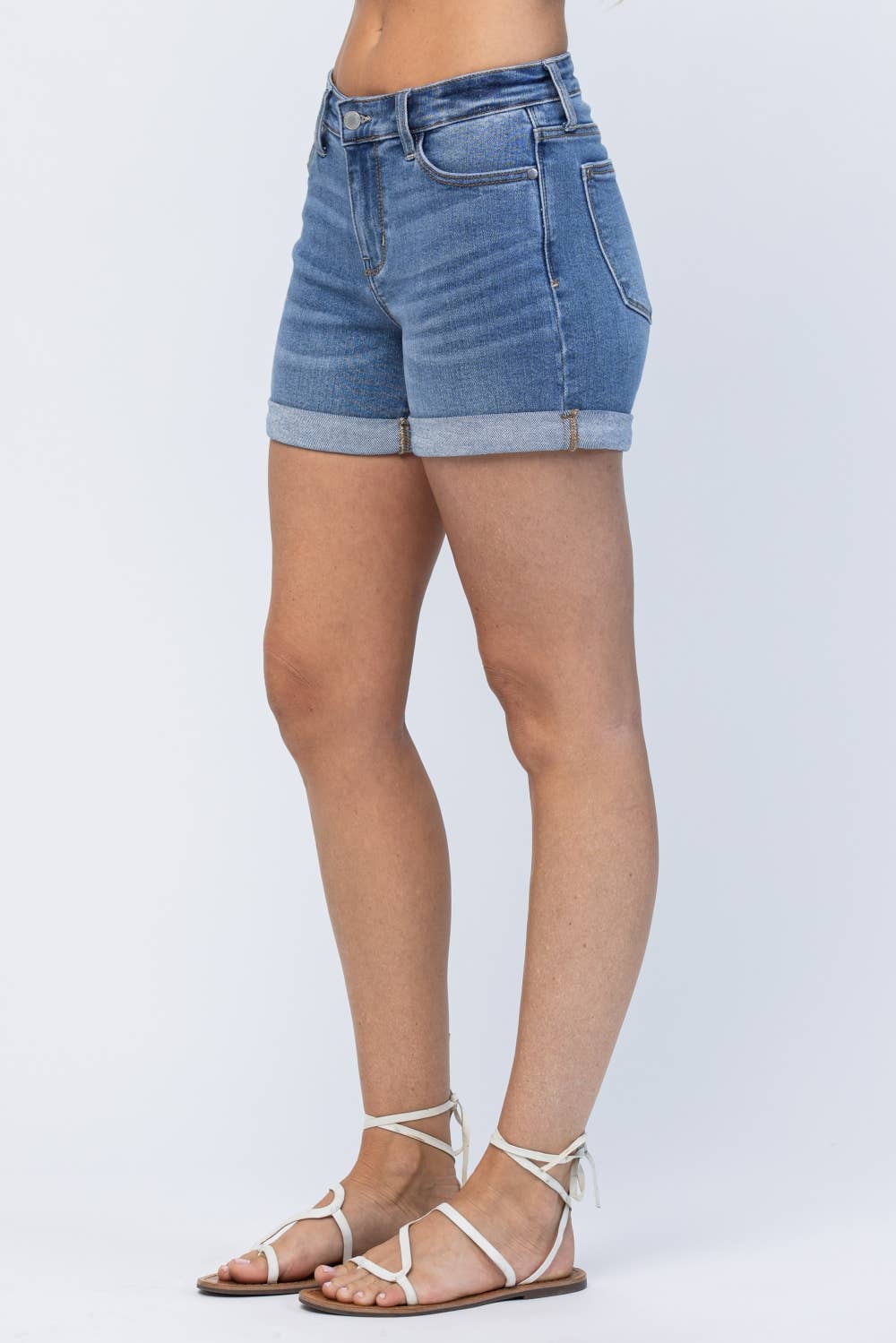 Judy Blue Mid-Rise Cuffed Shorts