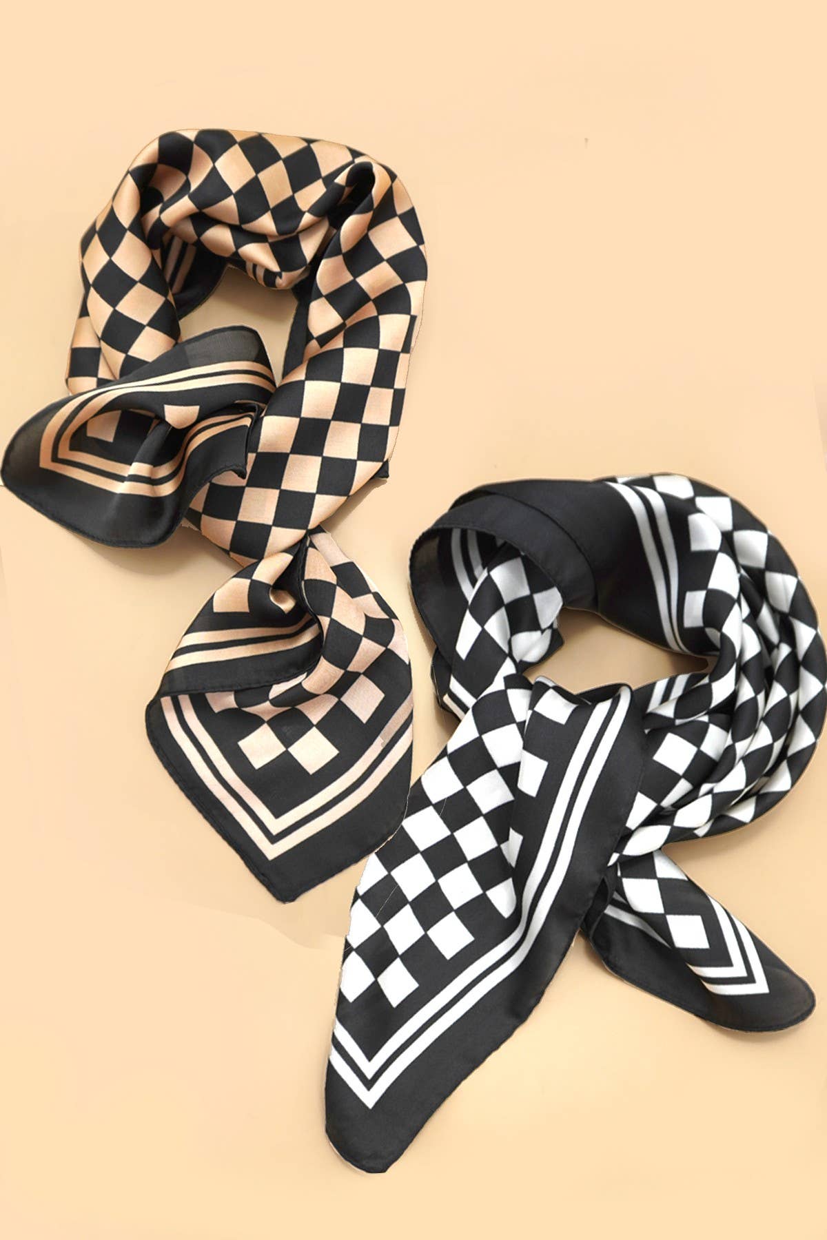 Checker Print Scarf
