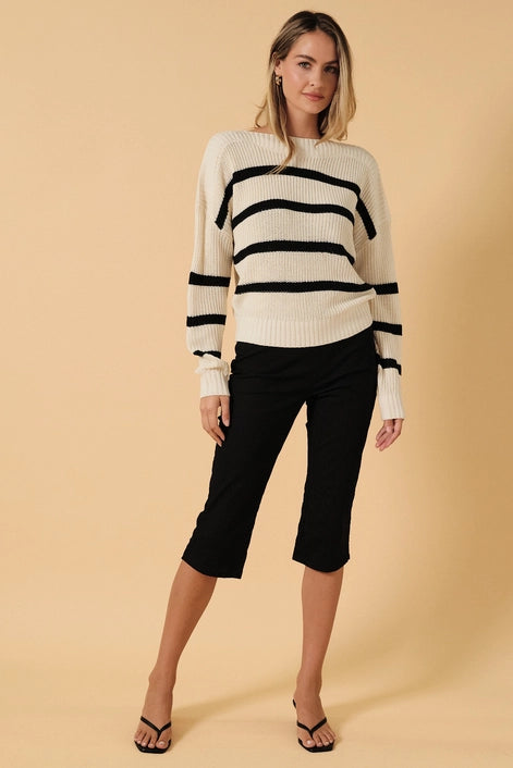 Boat Neck Pullover Sweater