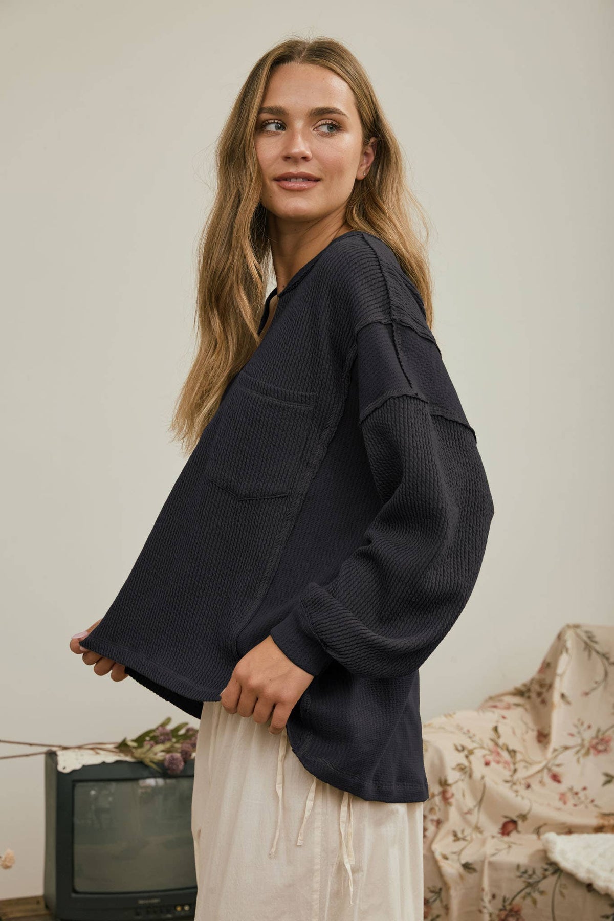 Raw Ribbed Top