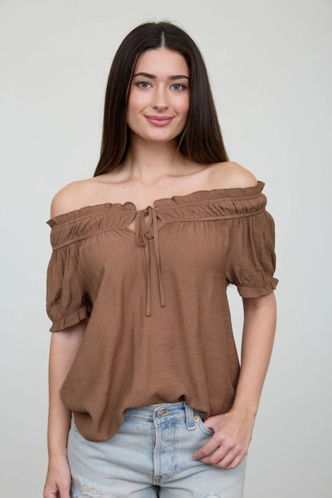 Ruffled Boat Neck