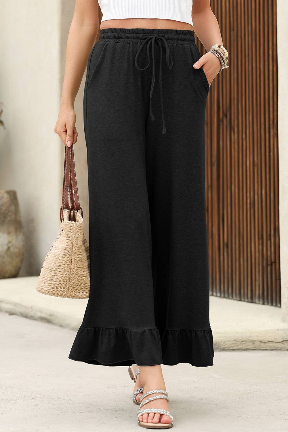 Ruffle Hem Pants