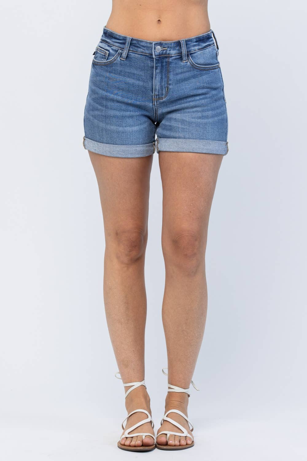 Judy Blue Mid-Rise Cuffed Shorts