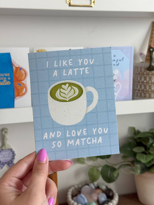 Latte & Matcha Love Card