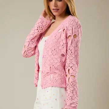 Long Sleeve Crochet Cardigan