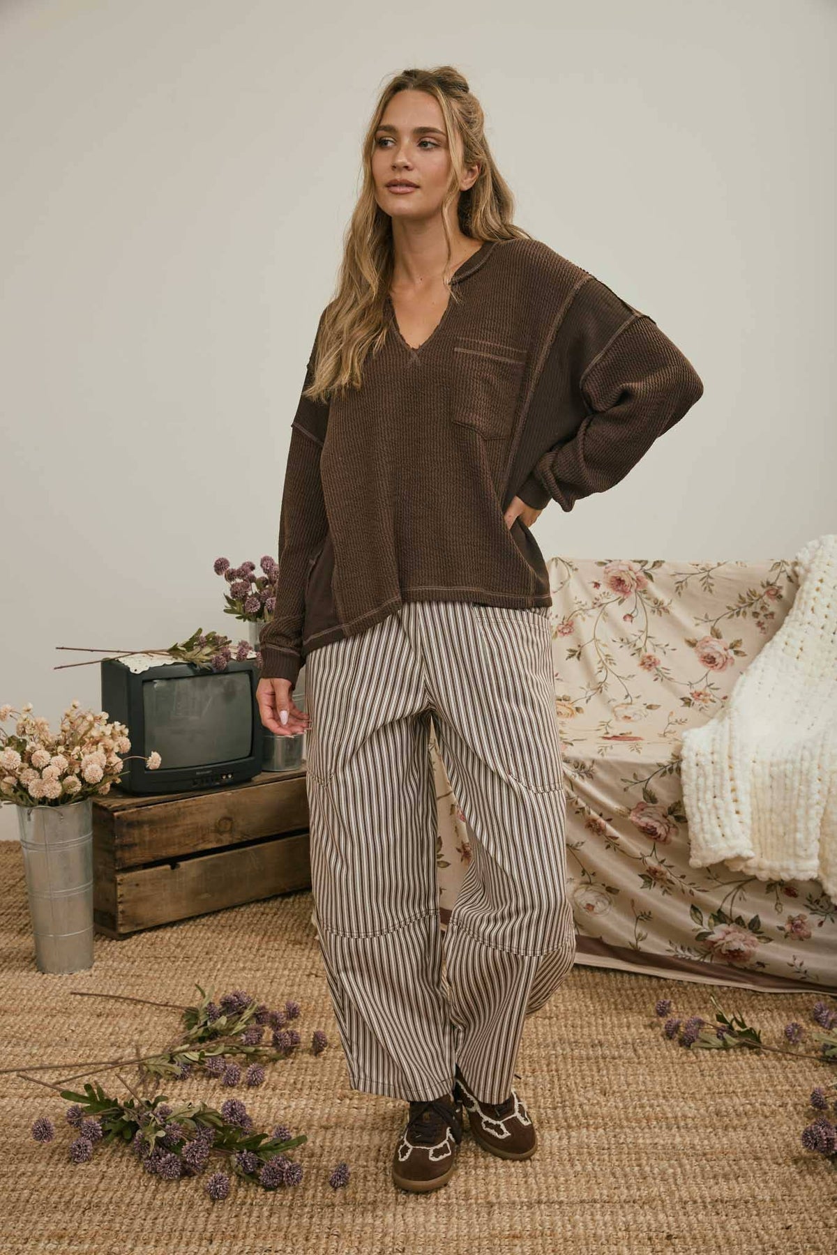 Raw Ribbed Top