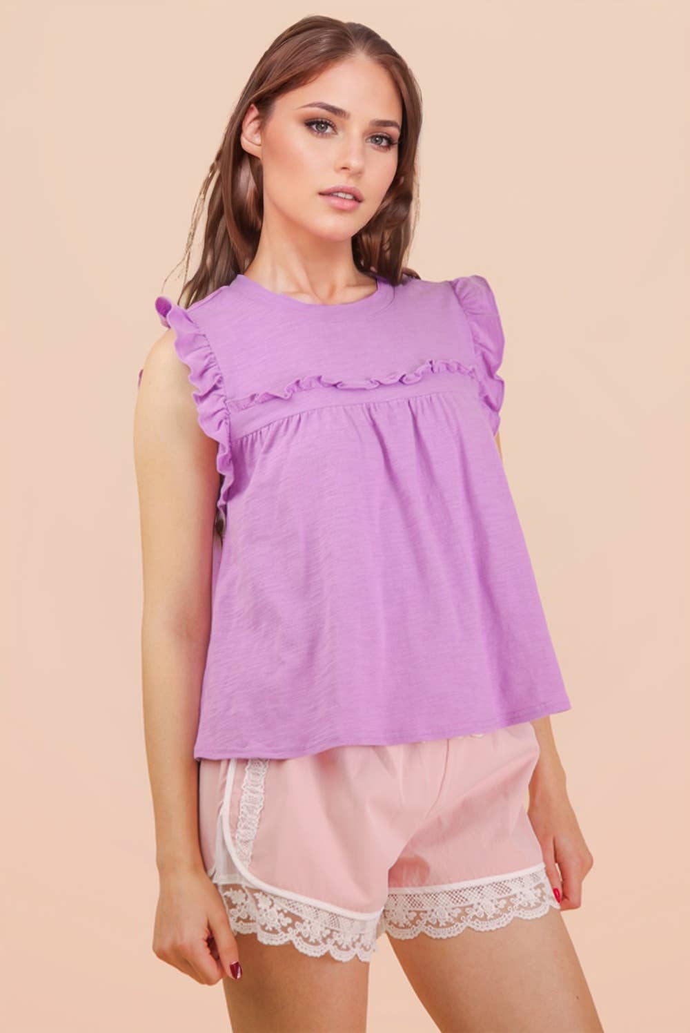 Ruffle Detail Top