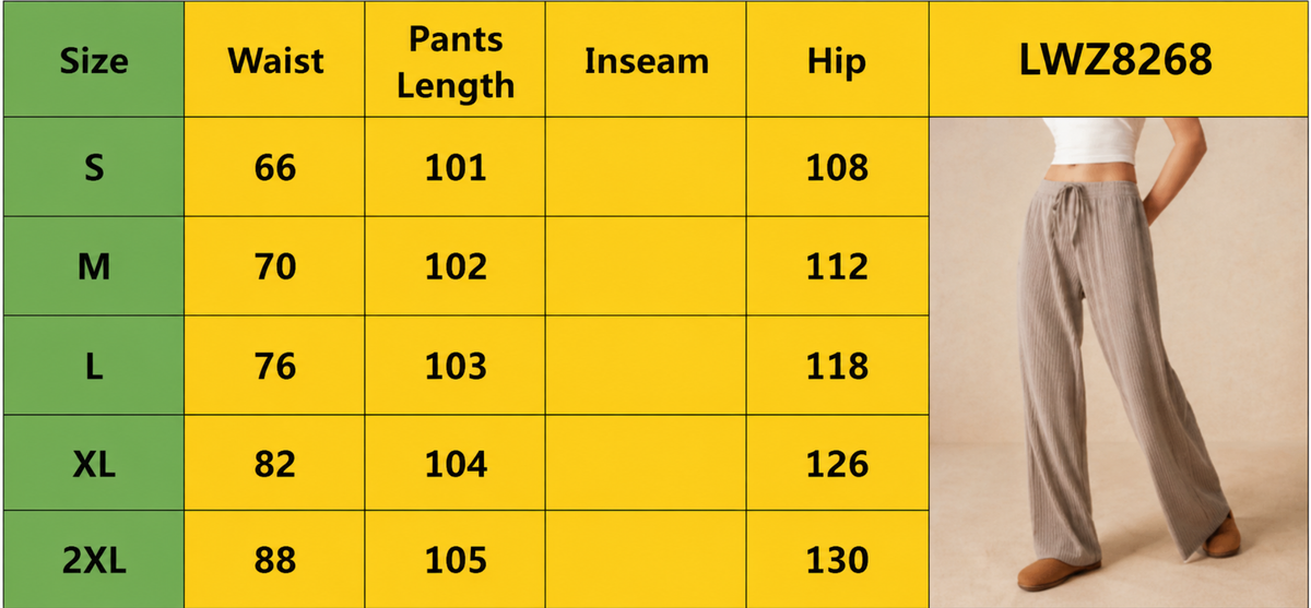 Ribbed Wide Leg Pants