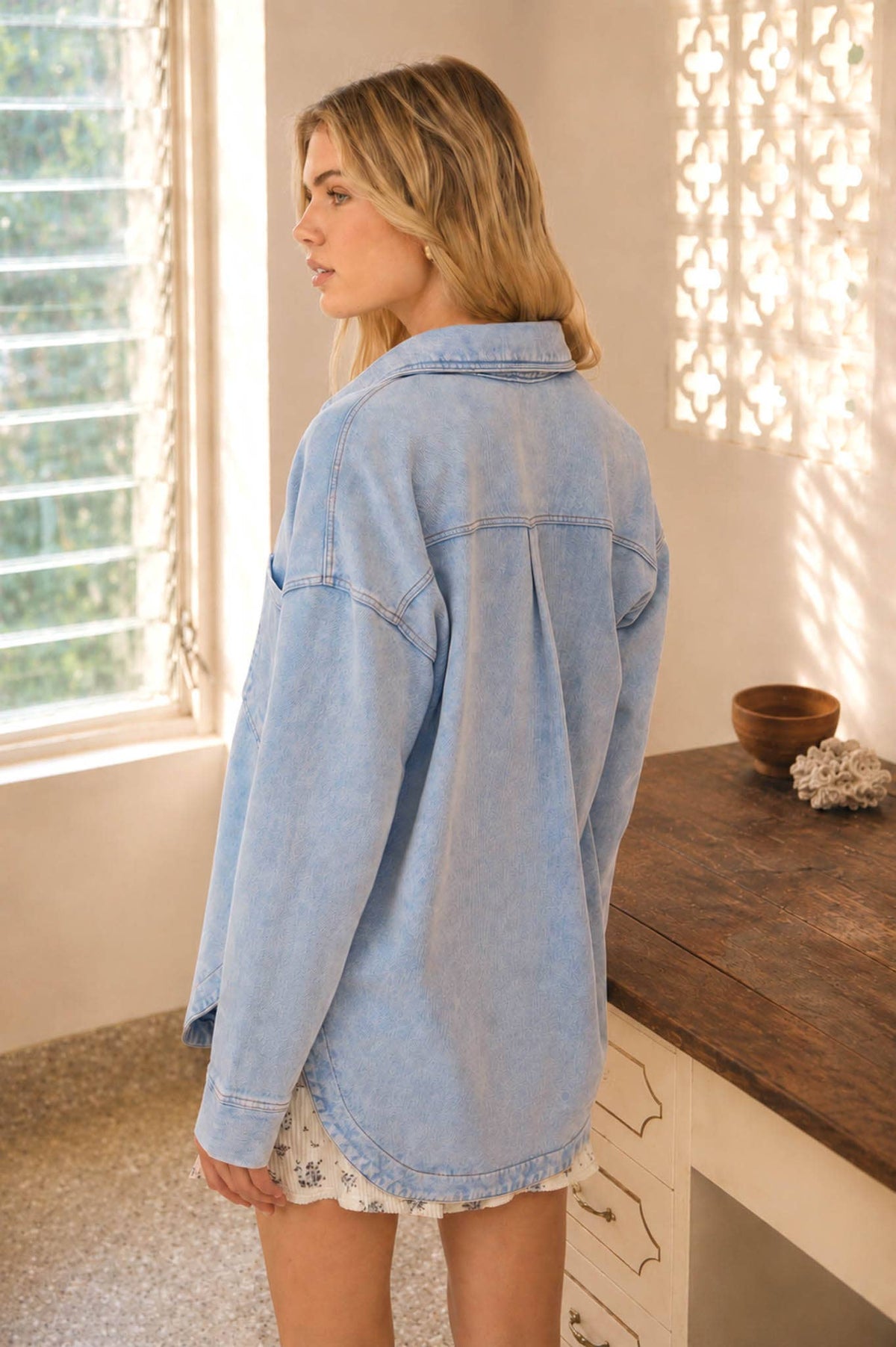 Acid Washed Button Down