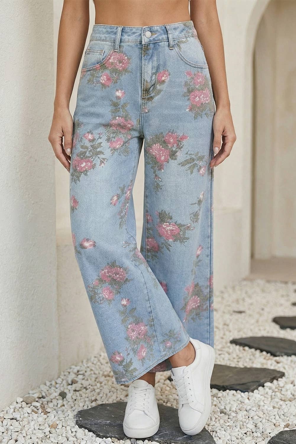 Garden Floral Bootcut Jeans
