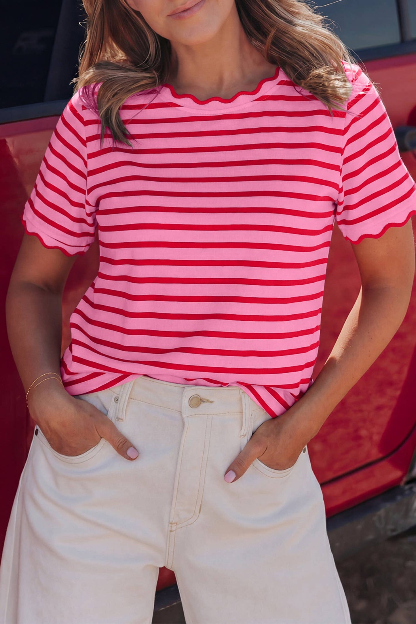 Scallop Trim T-Shirt