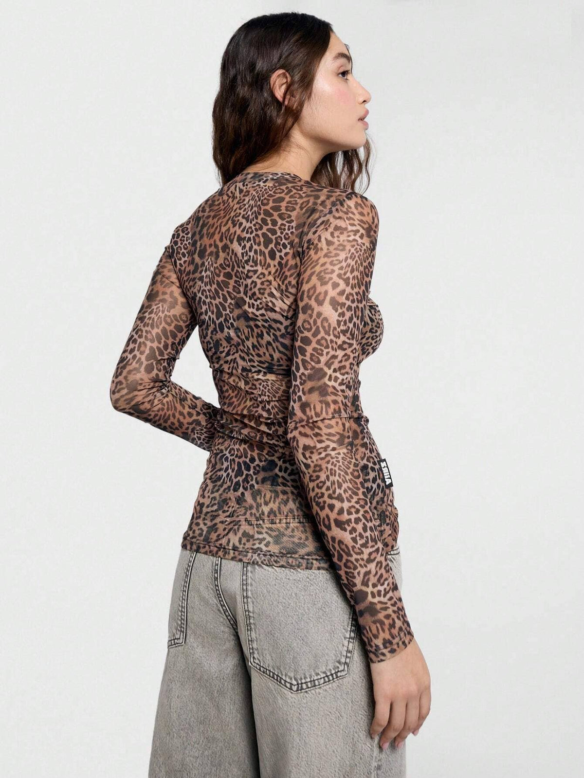 Leopard Mesh Top