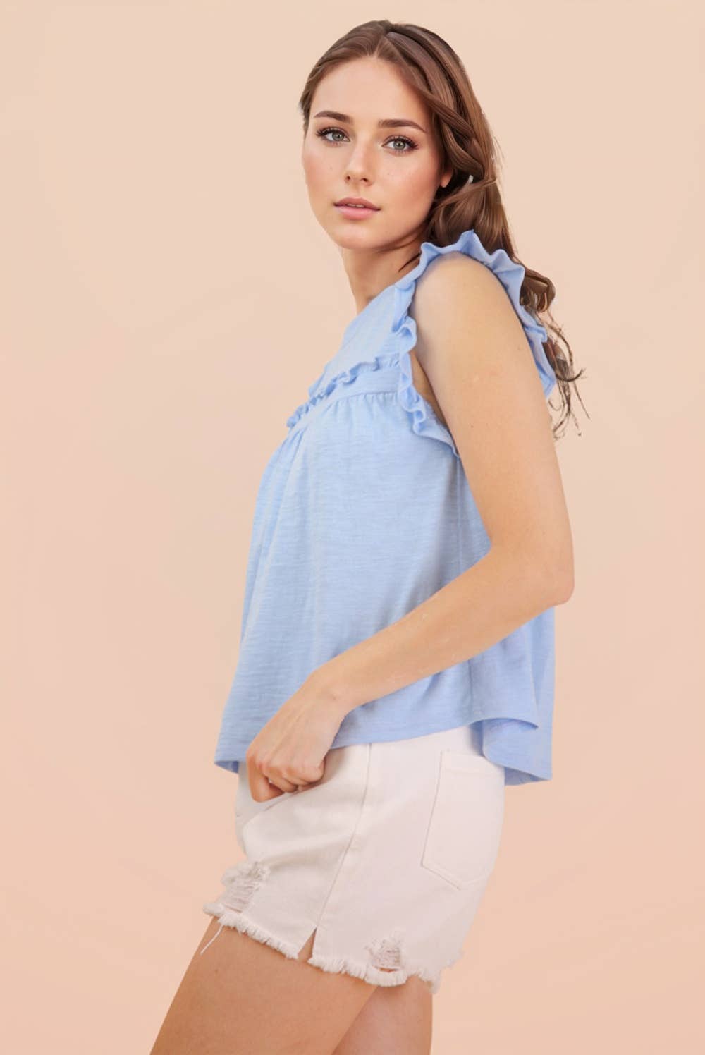 Ruffle Detail Top
