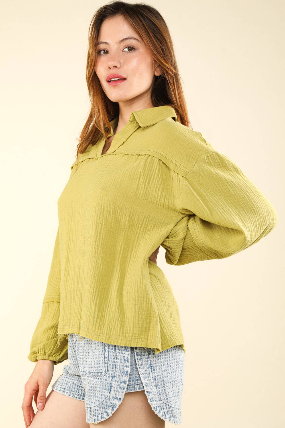 Oversized Gauze Woven Top