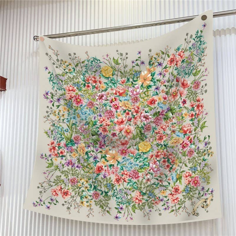 Floral Silky Scarf