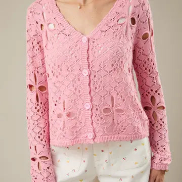 Long Sleeve Crochet Cardigan