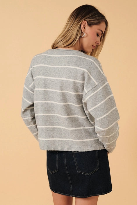 Rolled Neck Cardigan