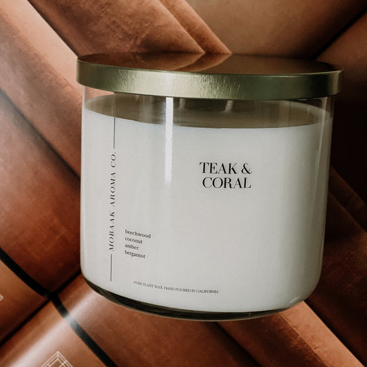 Teak & Coral Candle - Mobaak
