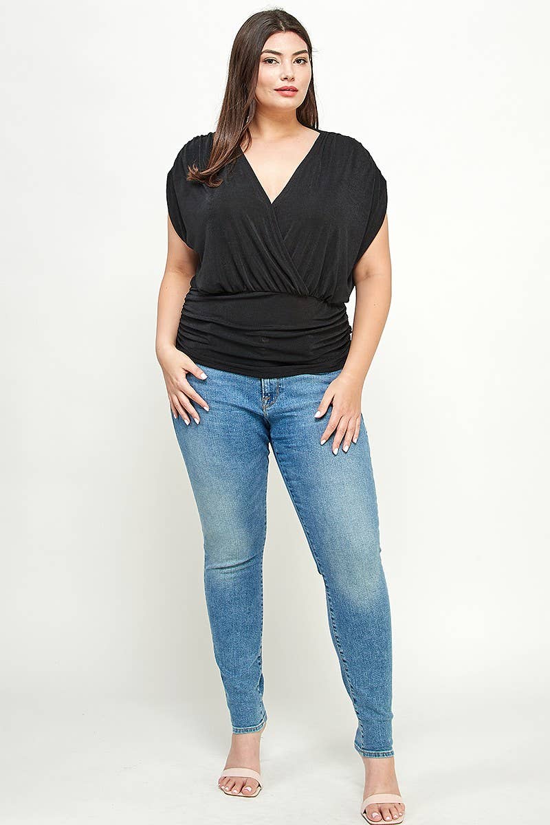 Slinky Knit Ruched Top