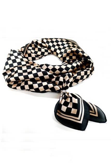 Checker Print Scarf