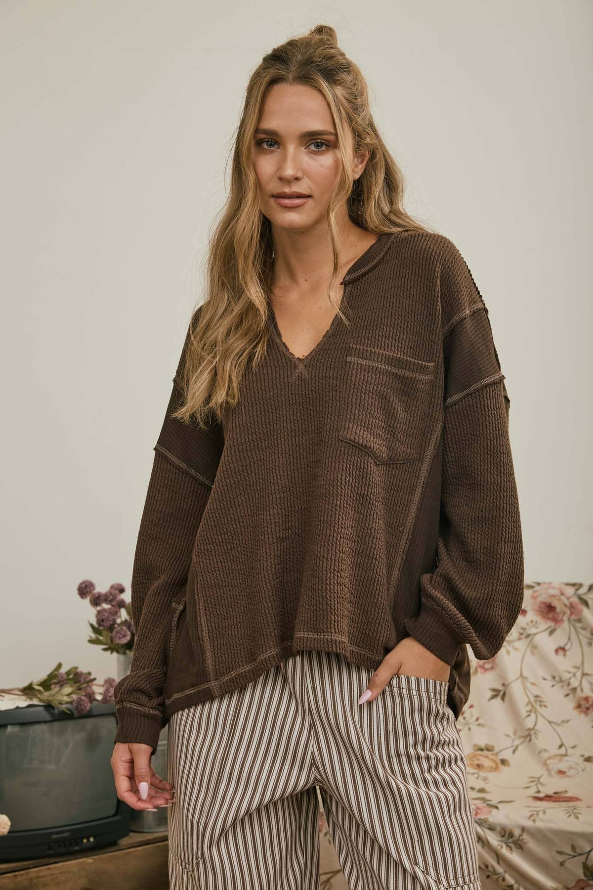 Raw Ribbed Top