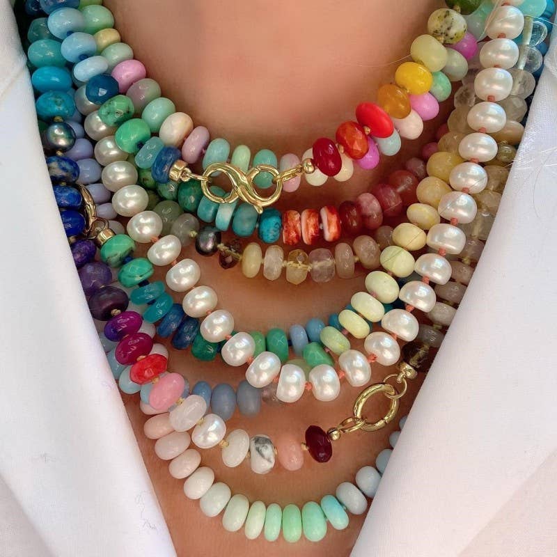 Natural Stone Semi-Precious Necklace