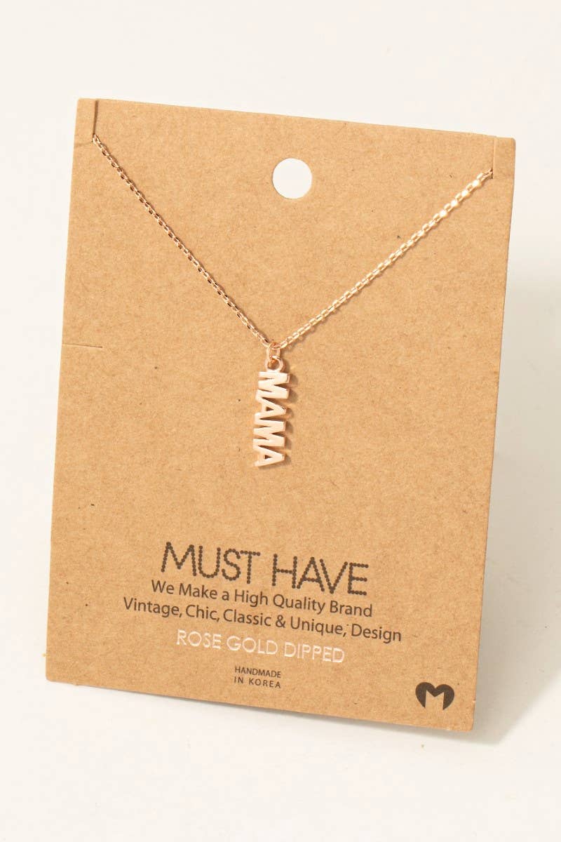 Gold Mama Pendant Necklace